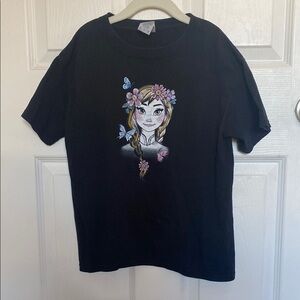 Kids Black Graphic T-Shirt